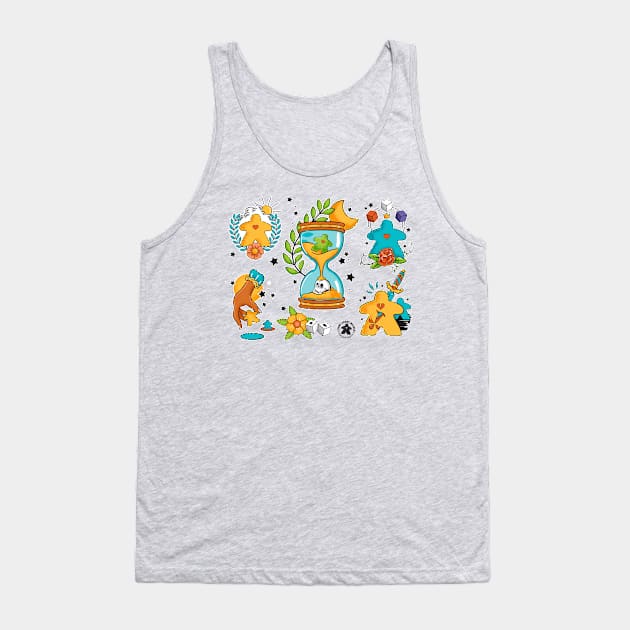 Meeple Flash Sheet Tank Top by east coast meeple